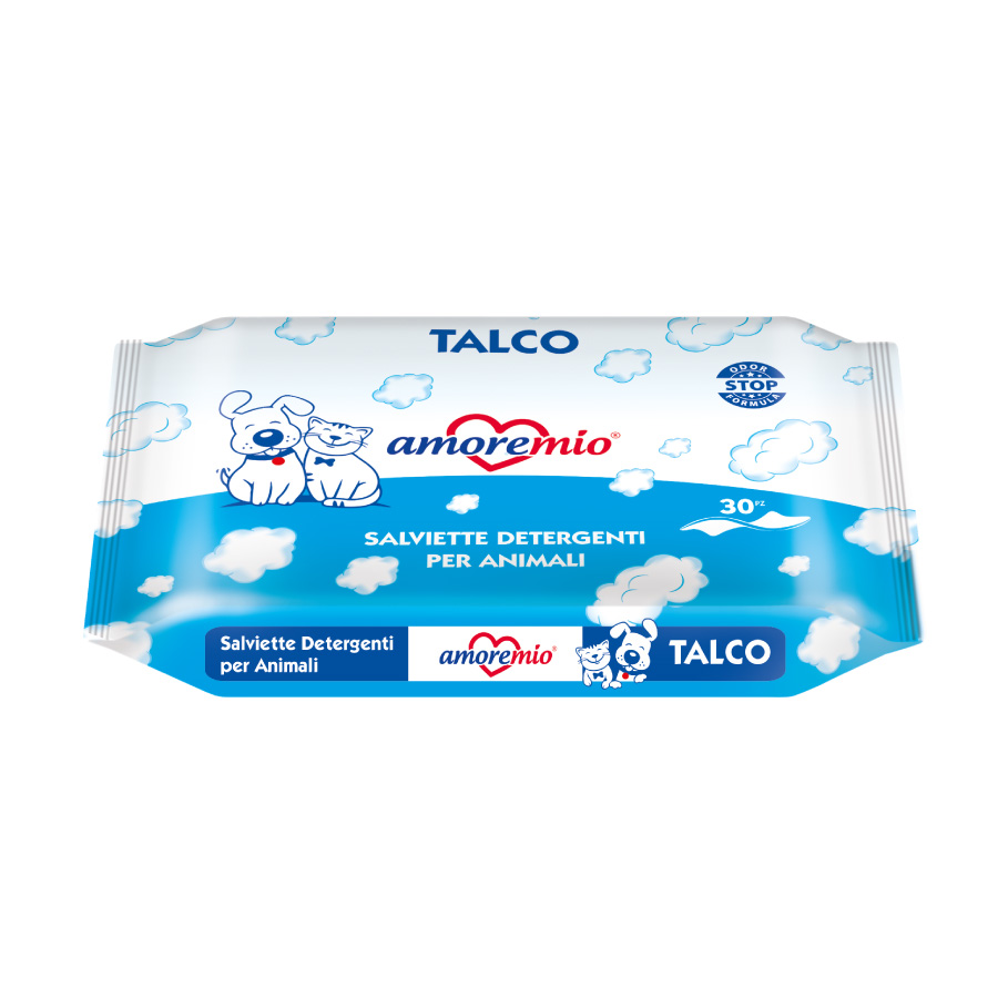 AMOREMIO POCKET TALC WIPES 30 unidades