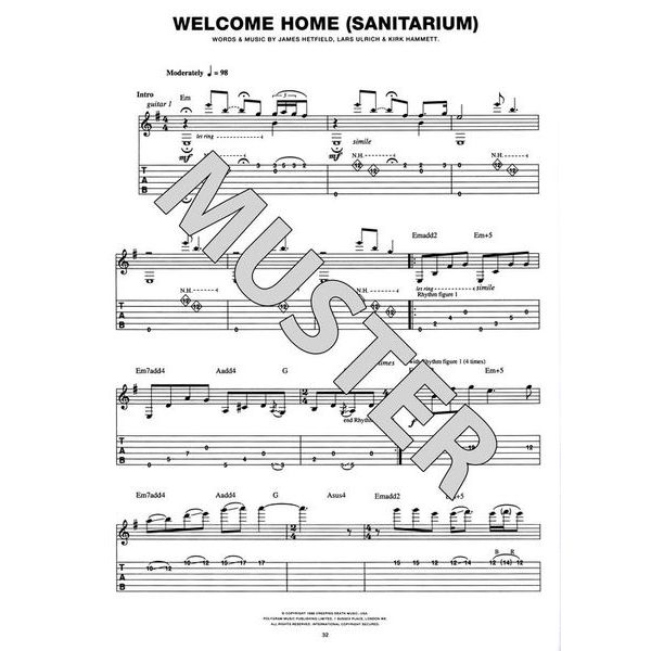 Cherry Lane Music Company Metallica Master Of Puppets