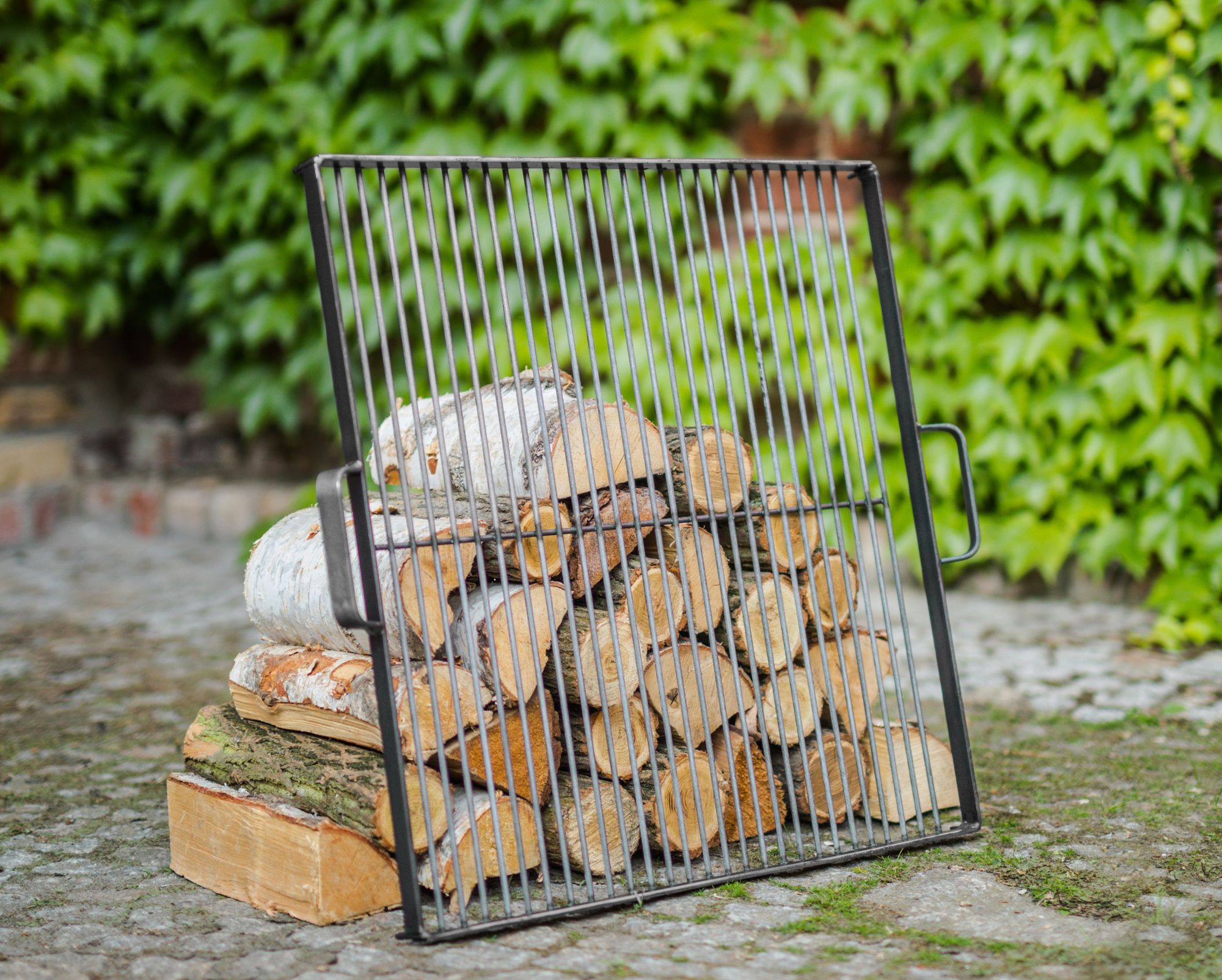 Grillrost aus Rohstahl 44x44 cm für Feuerschale 60 cm