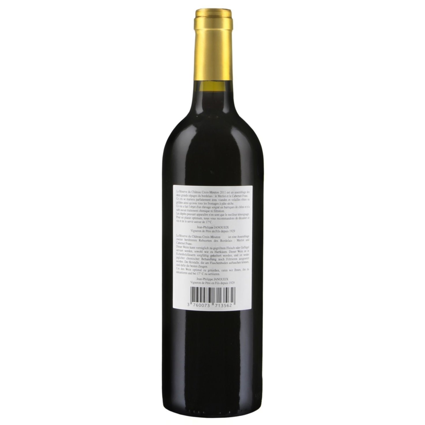 Réserve du Château Croix Mouton Bordeaux Supérieur AC -75cl