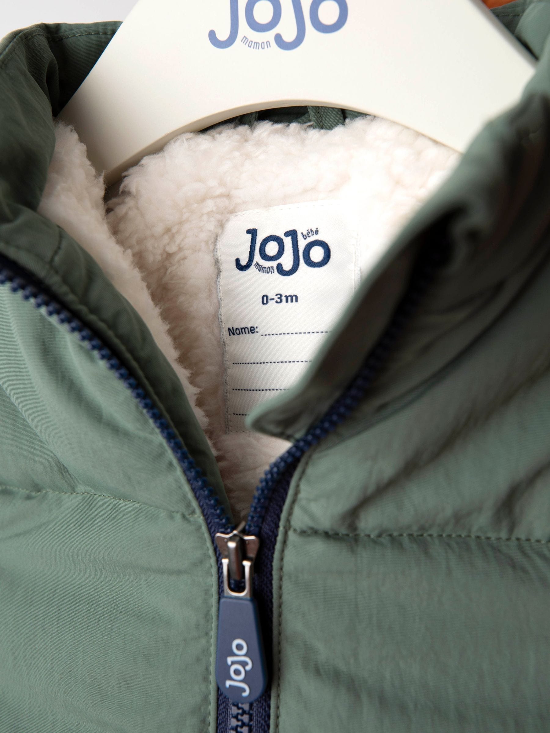 Groen - JoJo Maman Bébé - Behaaglijk gevoerd gewatteerd jack