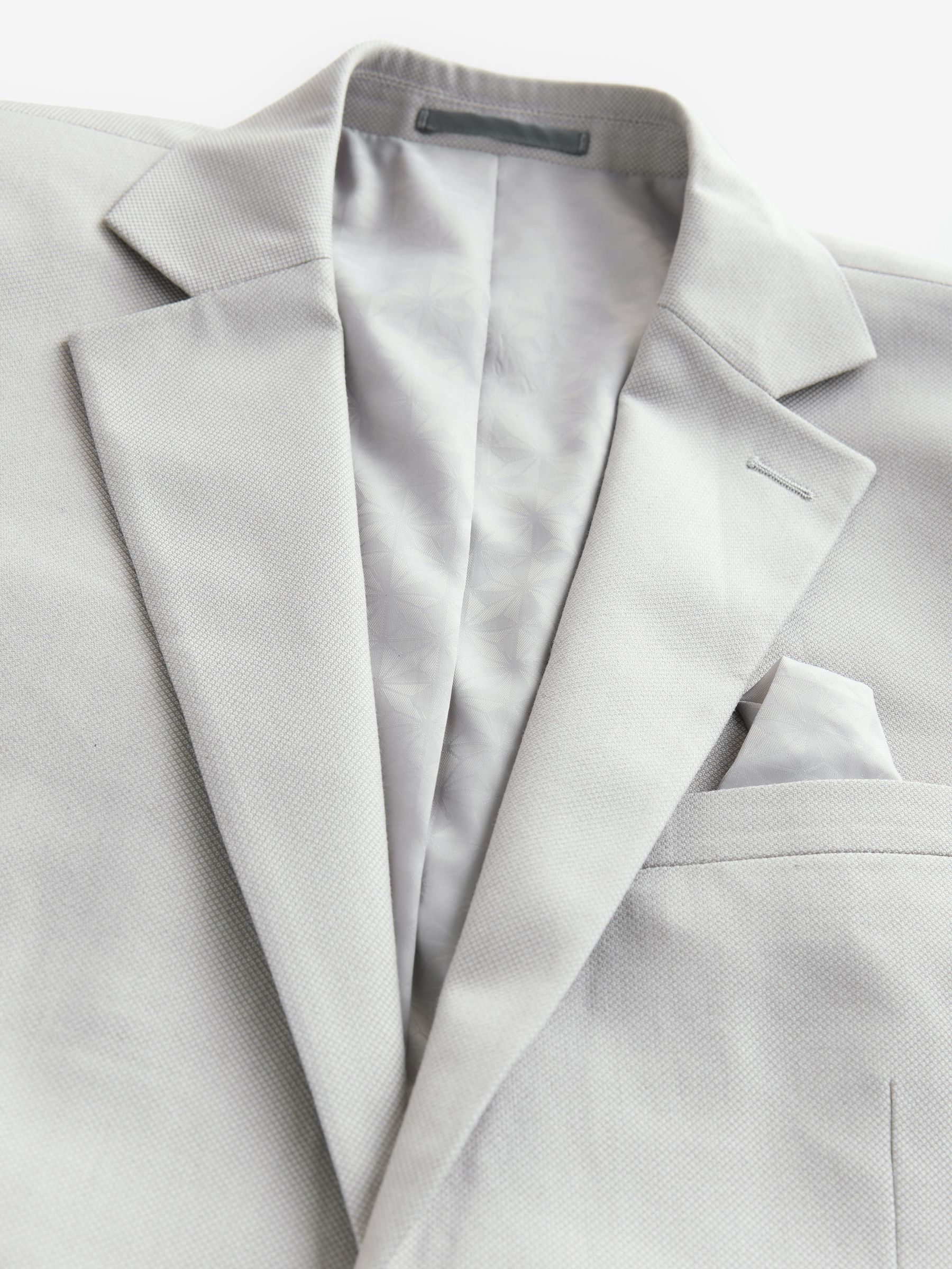Neutraal - Slim Fit - Kostuum met textuur: colbert