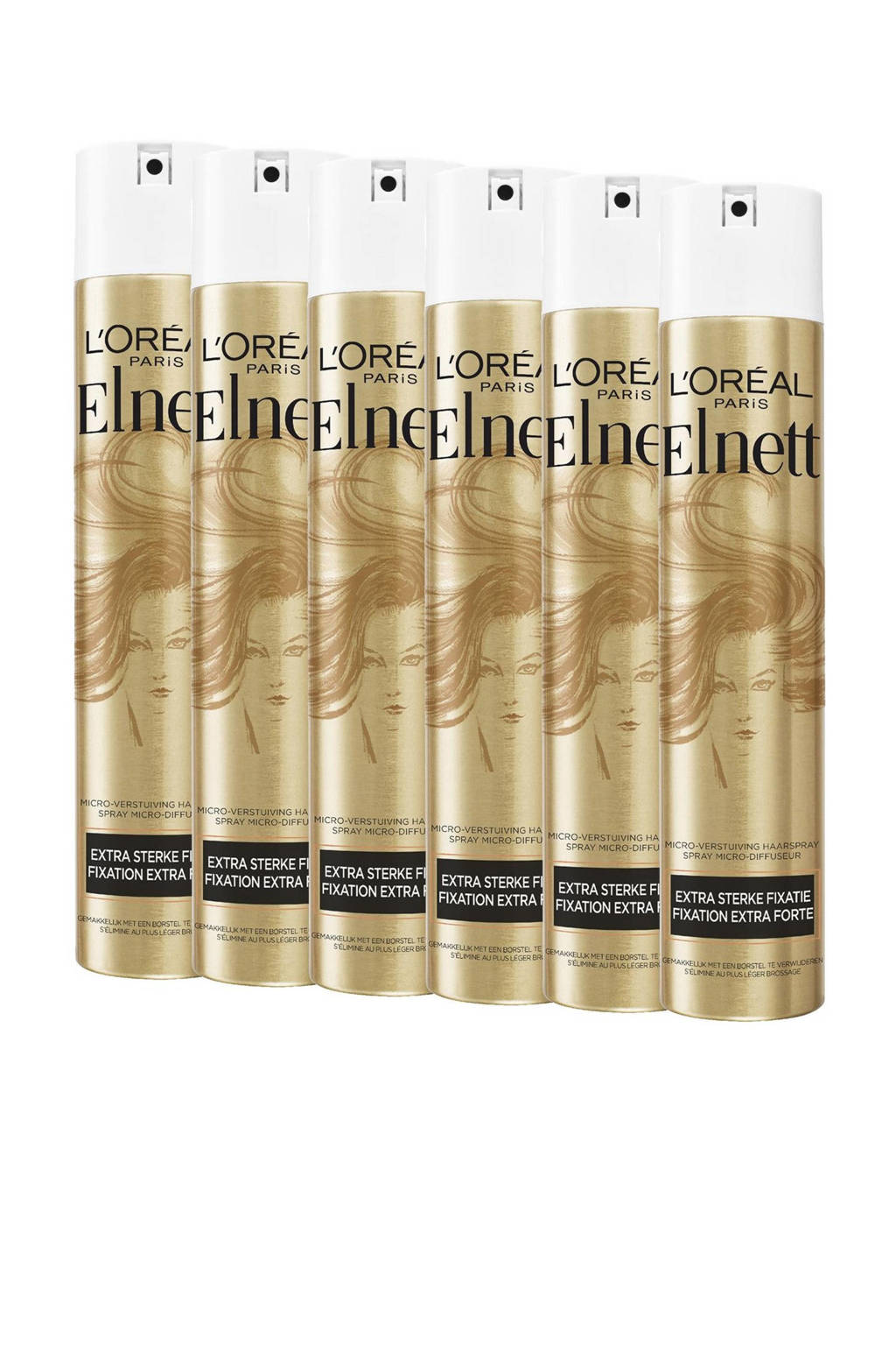Fijne haarlakSatin Haarspray Extra Sterke Fixatie - 6 x 300 ml - voordeelverpakking