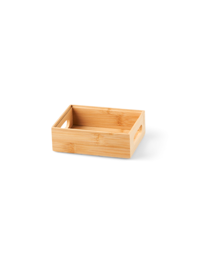 Stabelbar beholder | Bambus. 11,5 x 15 x 5 cm. | Nature