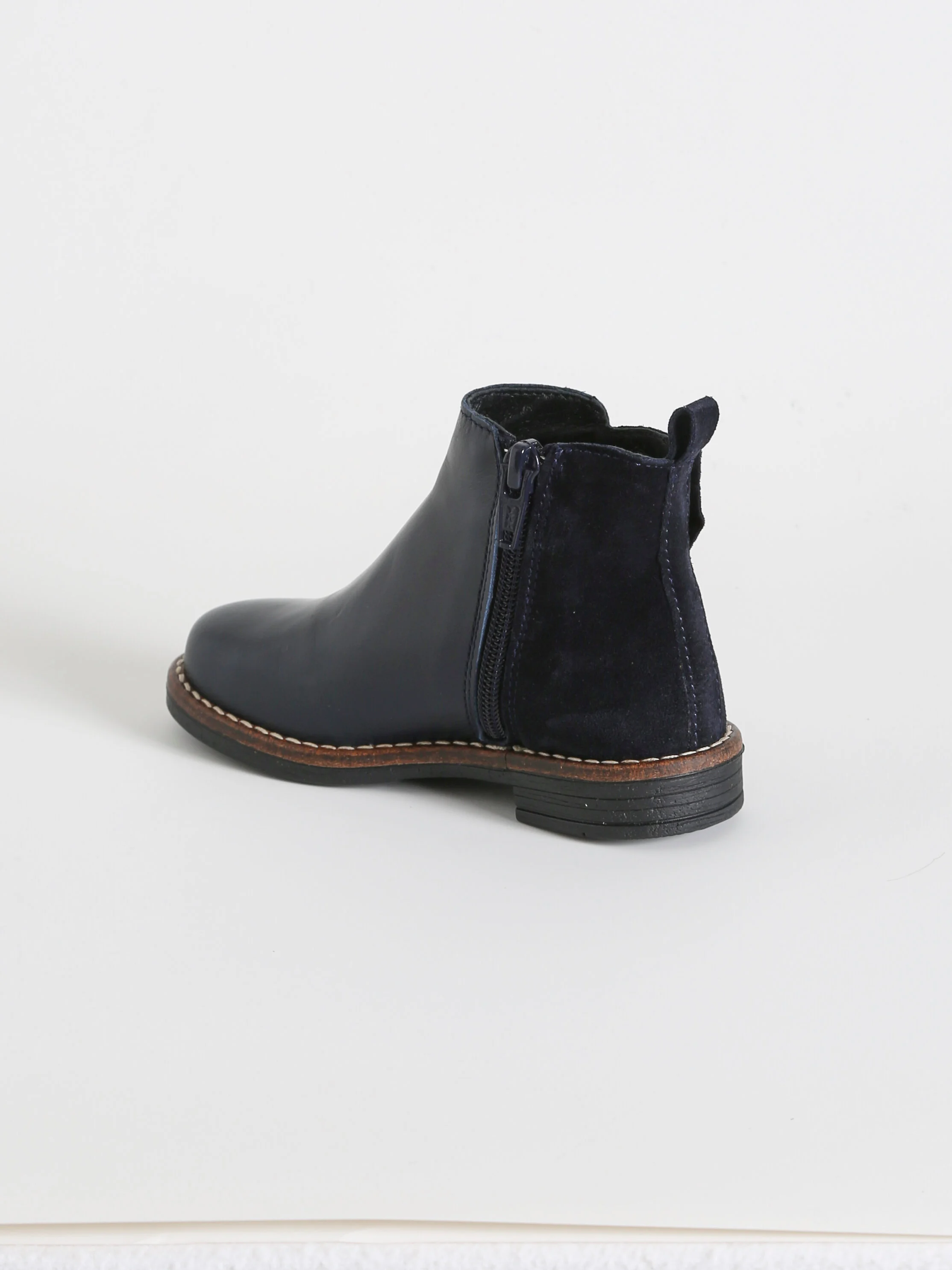 Boots noeud en cuir | Bleu