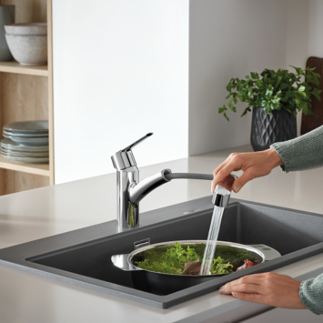 Grohe Quickfix keukenkraan Start uittrekbare Dual spray