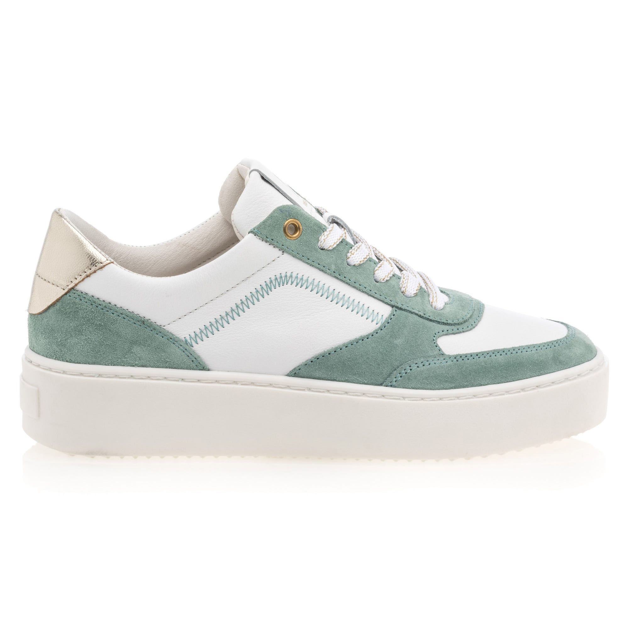 Baskets basses Femme en cuir vert