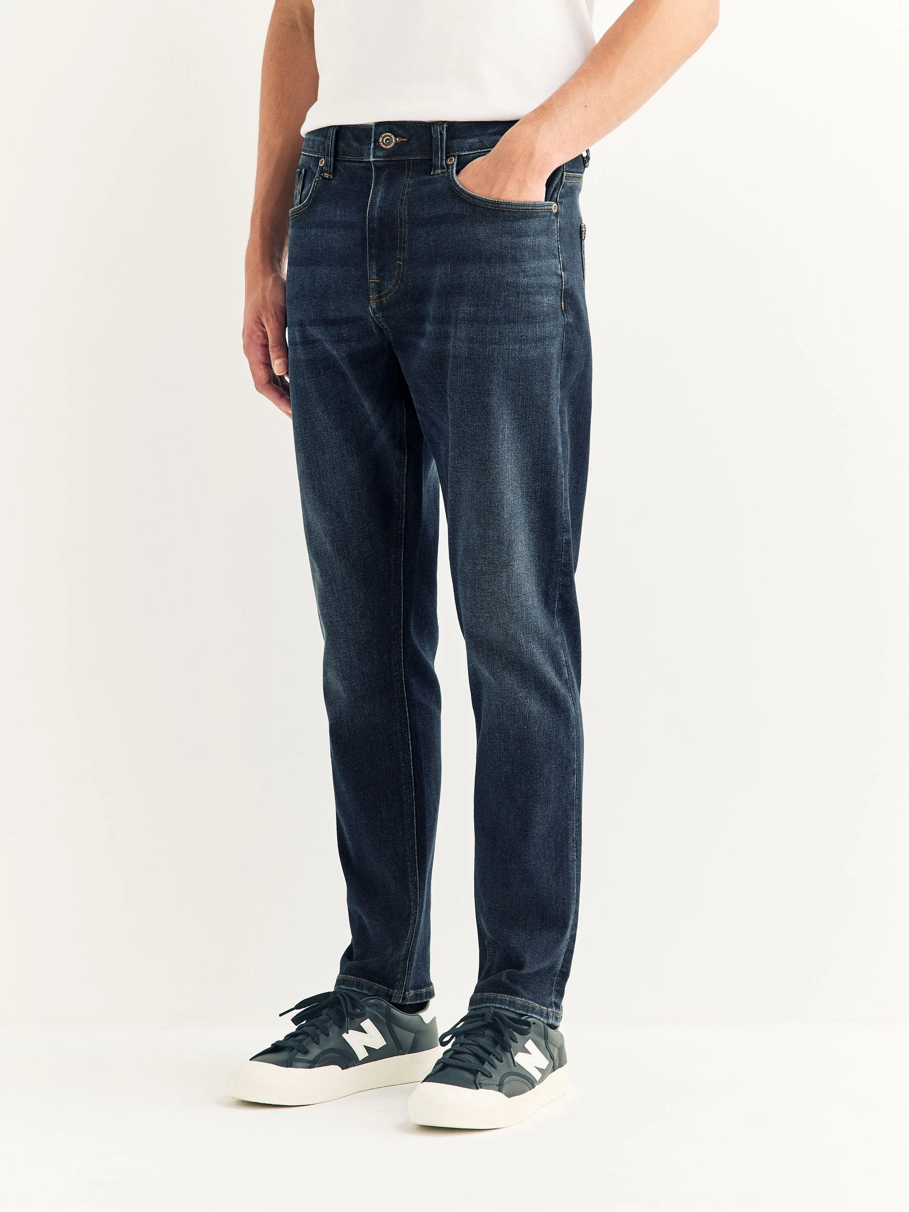 Medium-indigoblauw - Slim Fit - Motionflex jeans