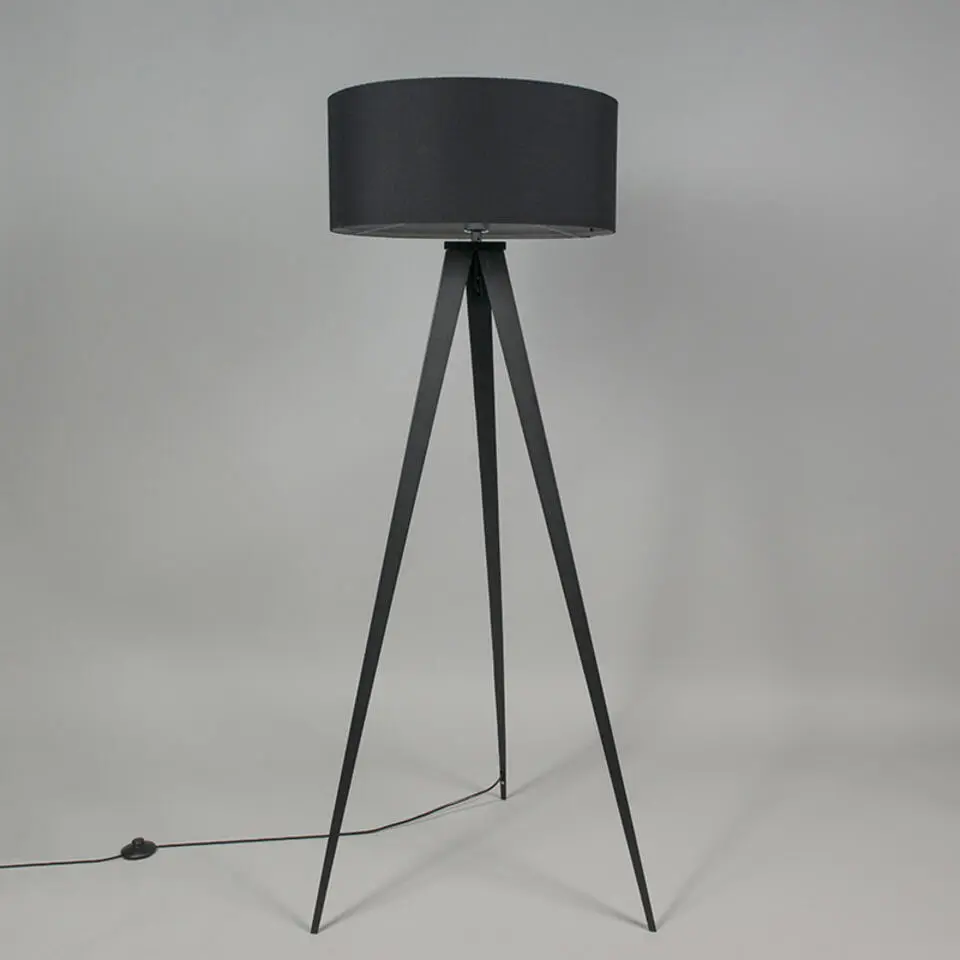 Qazqa vloerlampen ilse zwart e27