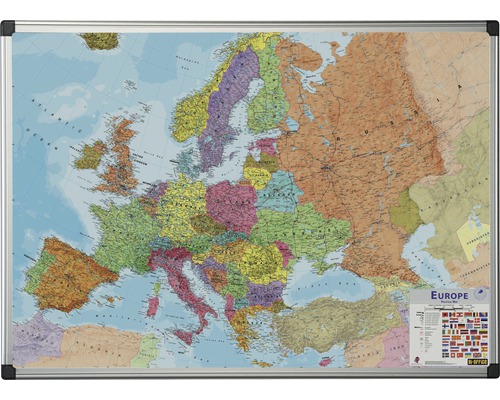 Magnetische kaart van Europa, 135x92 cm