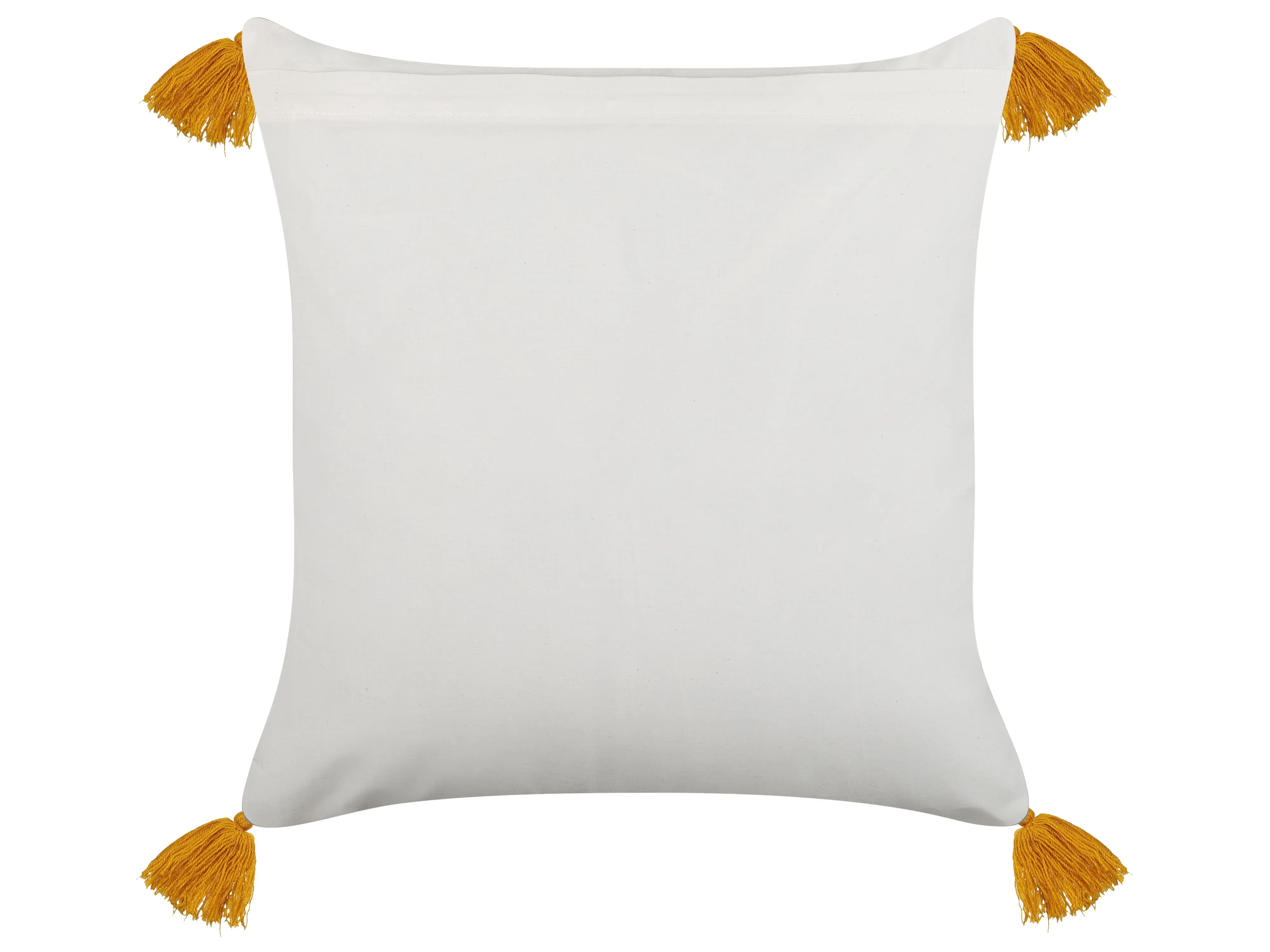 Set van 2 sierkussens BILOBA Katoen 45 x 45 cm Geel bloempatroon