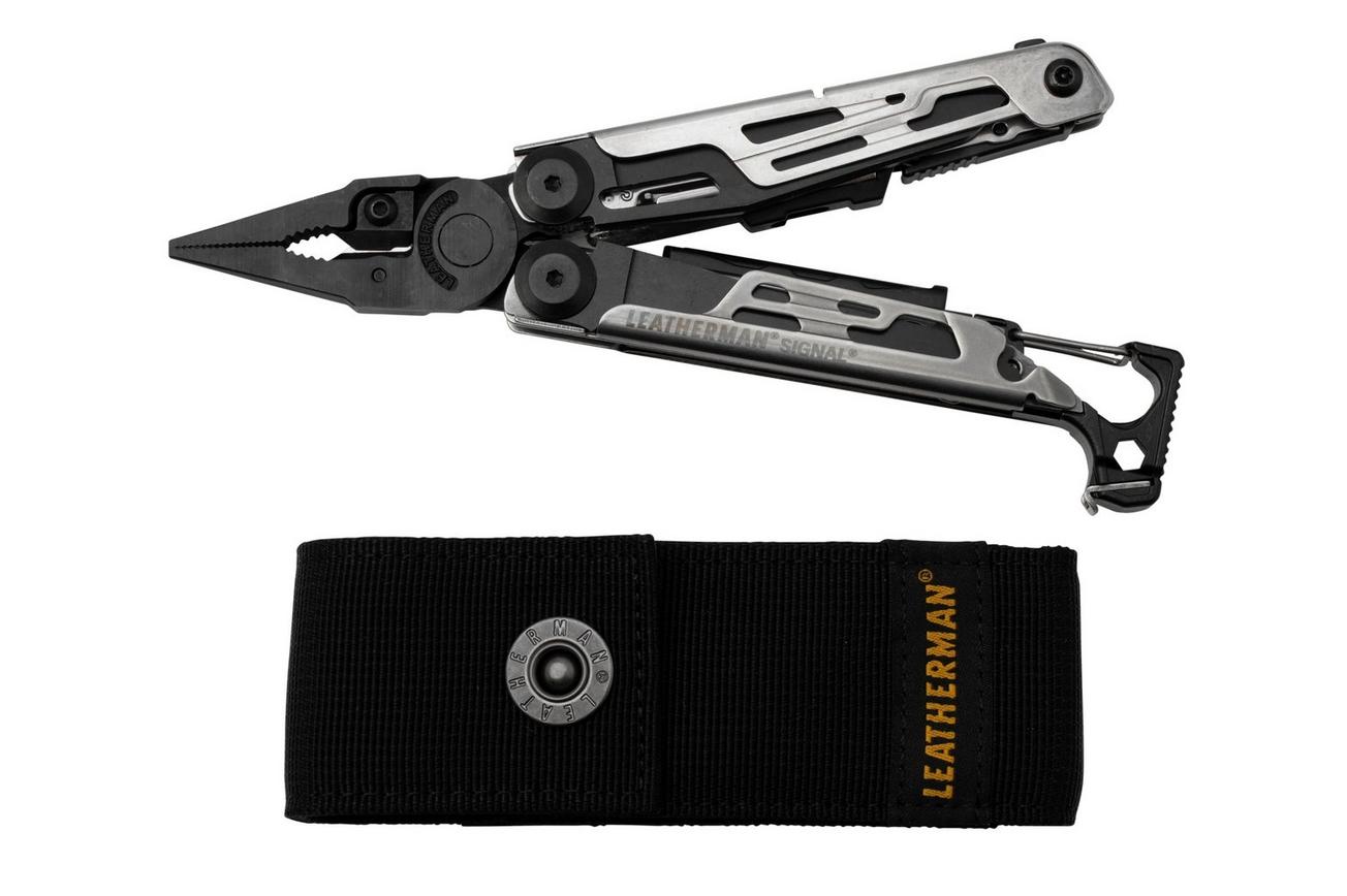 Leatherman Signal Black & Silver survival multitool, nylon foedraal, Limited Edition