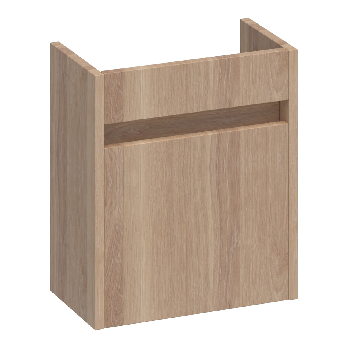 Brauer Adore fonteinkast 40cm met 1 deur rechtsdraaiend lamellen eiken naturel