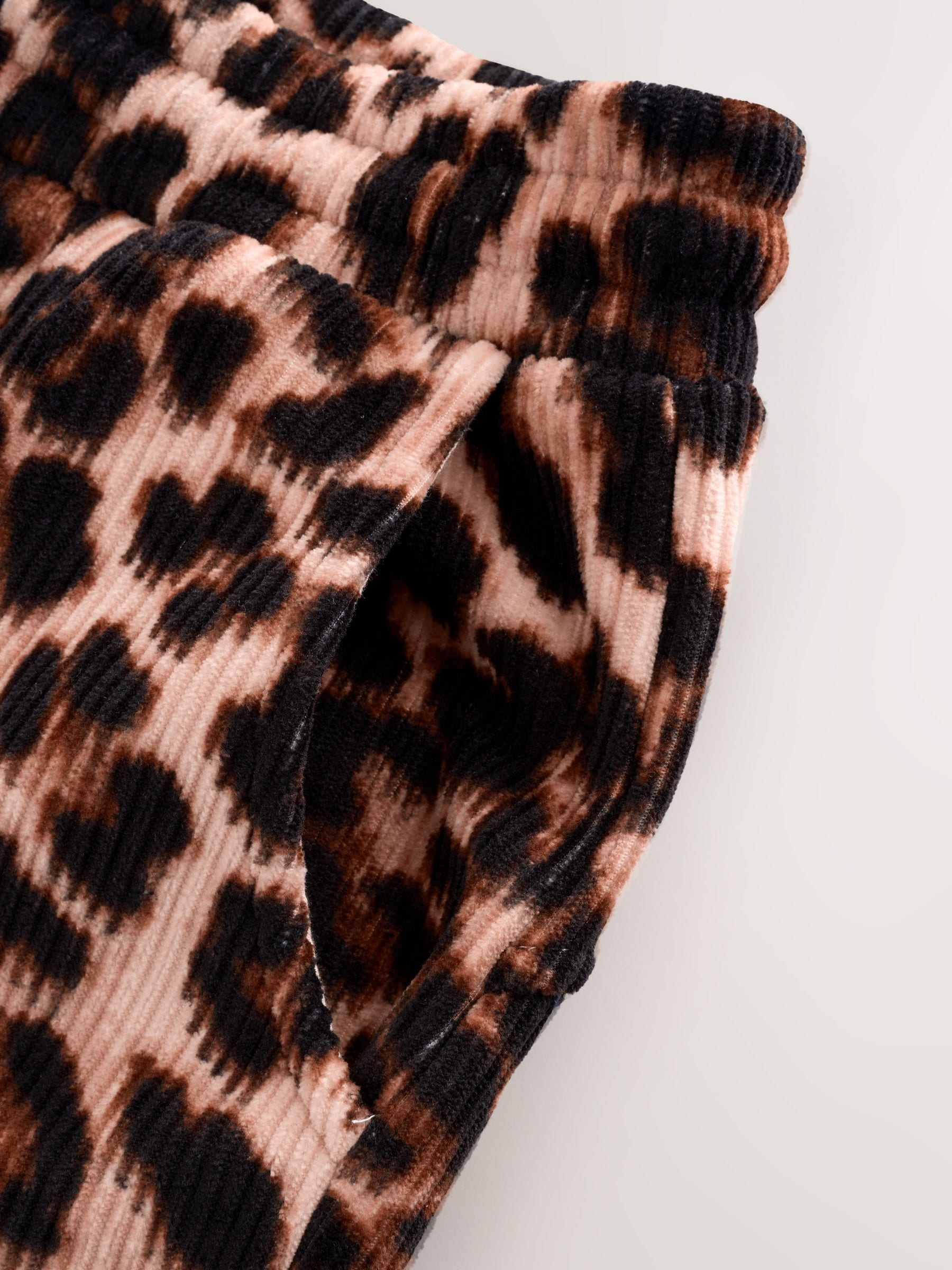 Dierenprint - Broek met wijde kortere pijpen