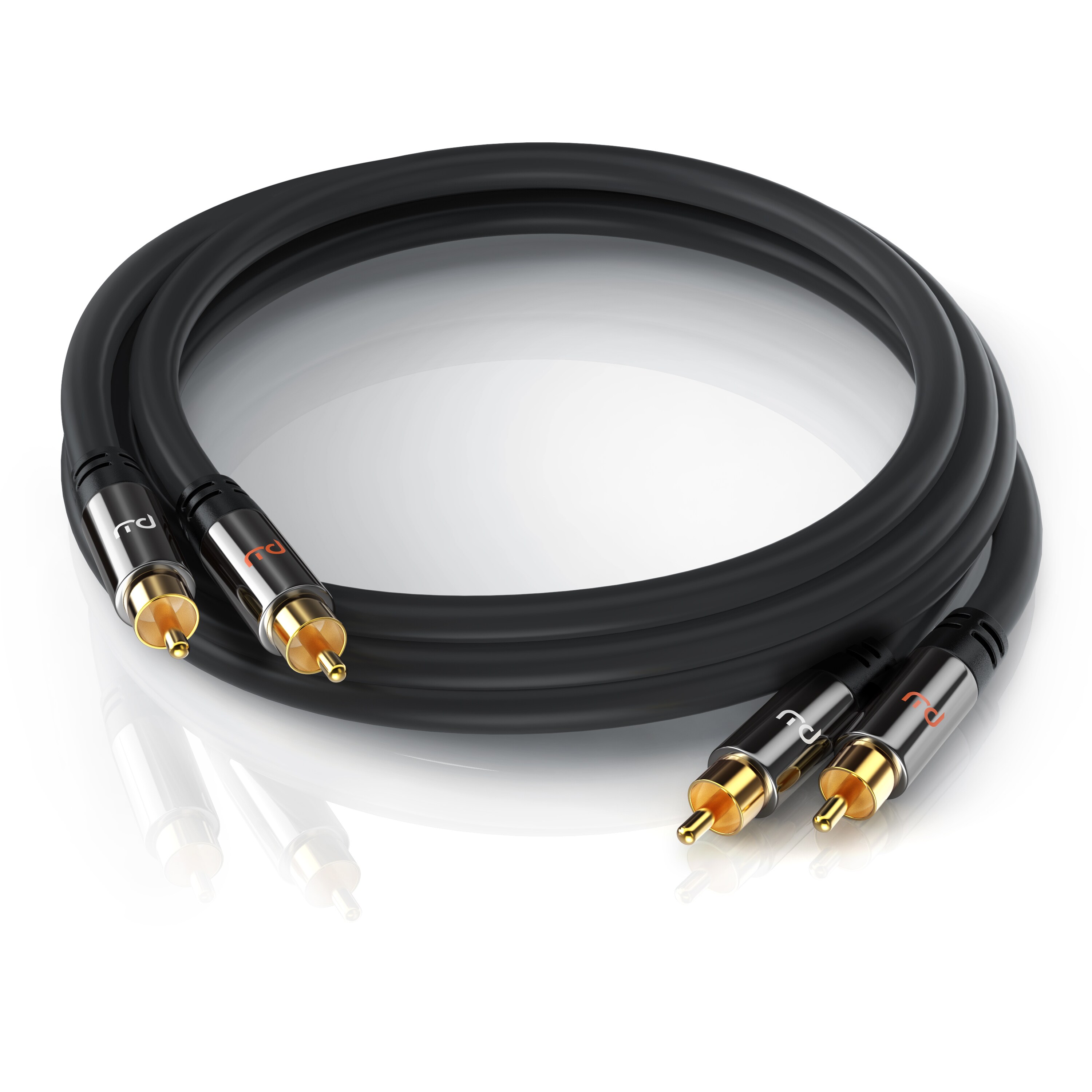Primewire Stereo-Cinch Audio-Kabel, RCA, HiFi Audio-Kabel mehrfach geschirmt, 2x Cinch auf 2x Cinch - 1m