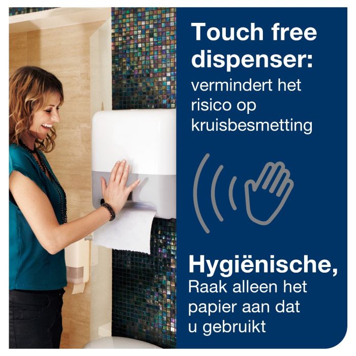 Tork 551100 Matic handdoekrol dispenser Elevation line wit (551100)