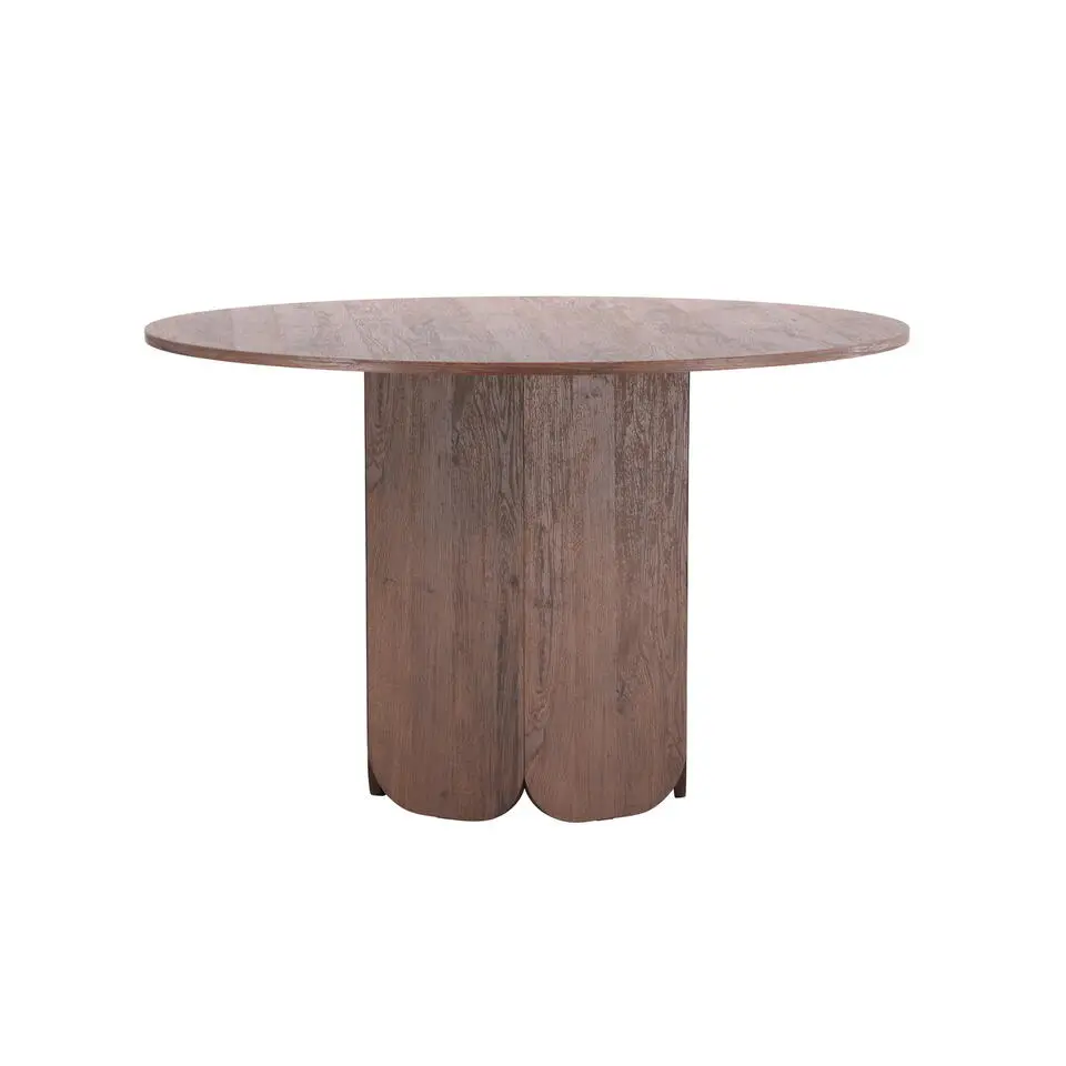 Eettafel Rond - Donkerbruin - 120x120x75cm - Tekla
