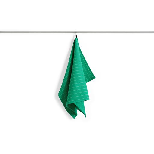 HAY Canteen Viskestykke, Emerald Pinstripe, 52x80 cm