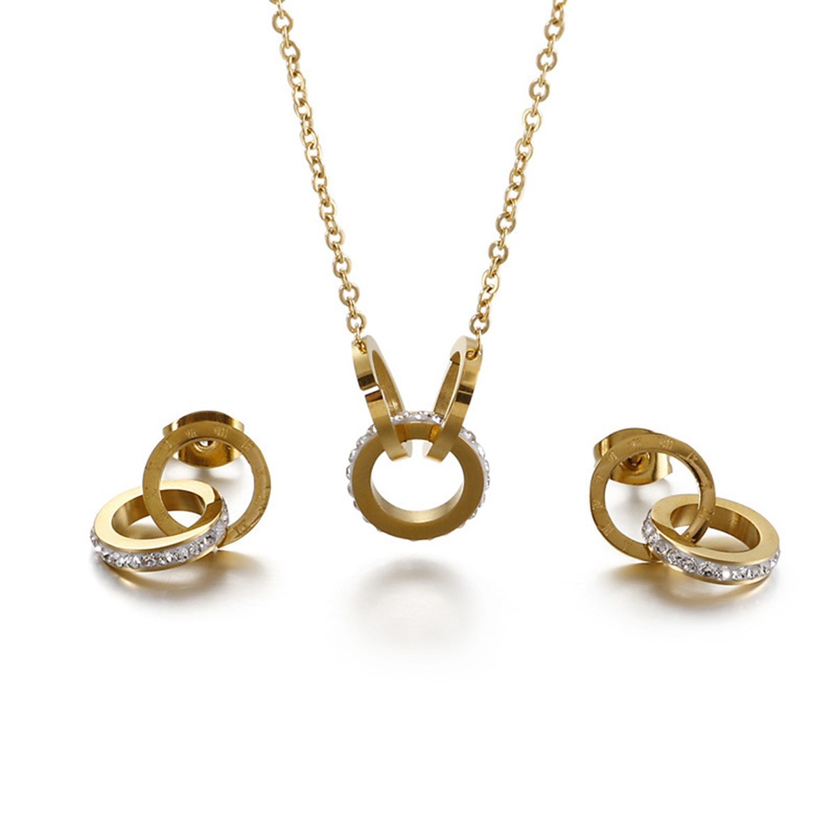 Collier avec pendentif 3 anneaux ALANA