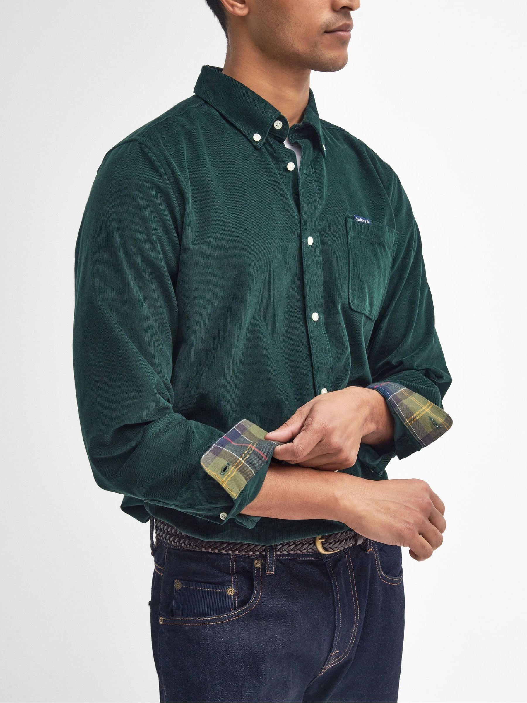 Donkergroen - Barbour® Ramsey Cord Shirt