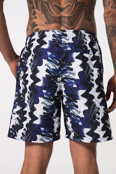 JAY-PI Badeshorts, Beachwear, Elastikbund, Grafik Print