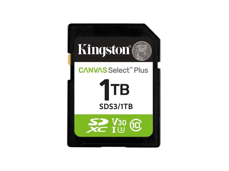 Kingston SDXC-Karte Canvas Select Plus Gen3 1000 GB Robuste SDXC-Karte für Full-HD-Aufnahmen und Datentransfers