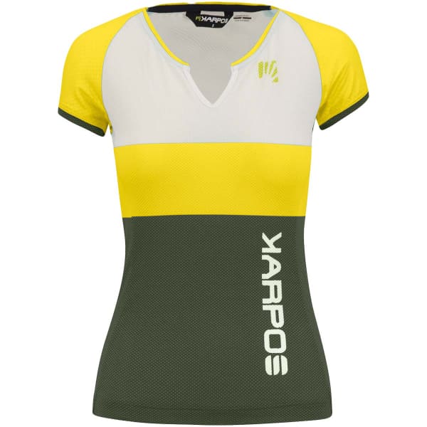 T-shirt randonnée KARPOS MOVED EVO W JERSEY RIFLE GREEN/BUTTERCUP