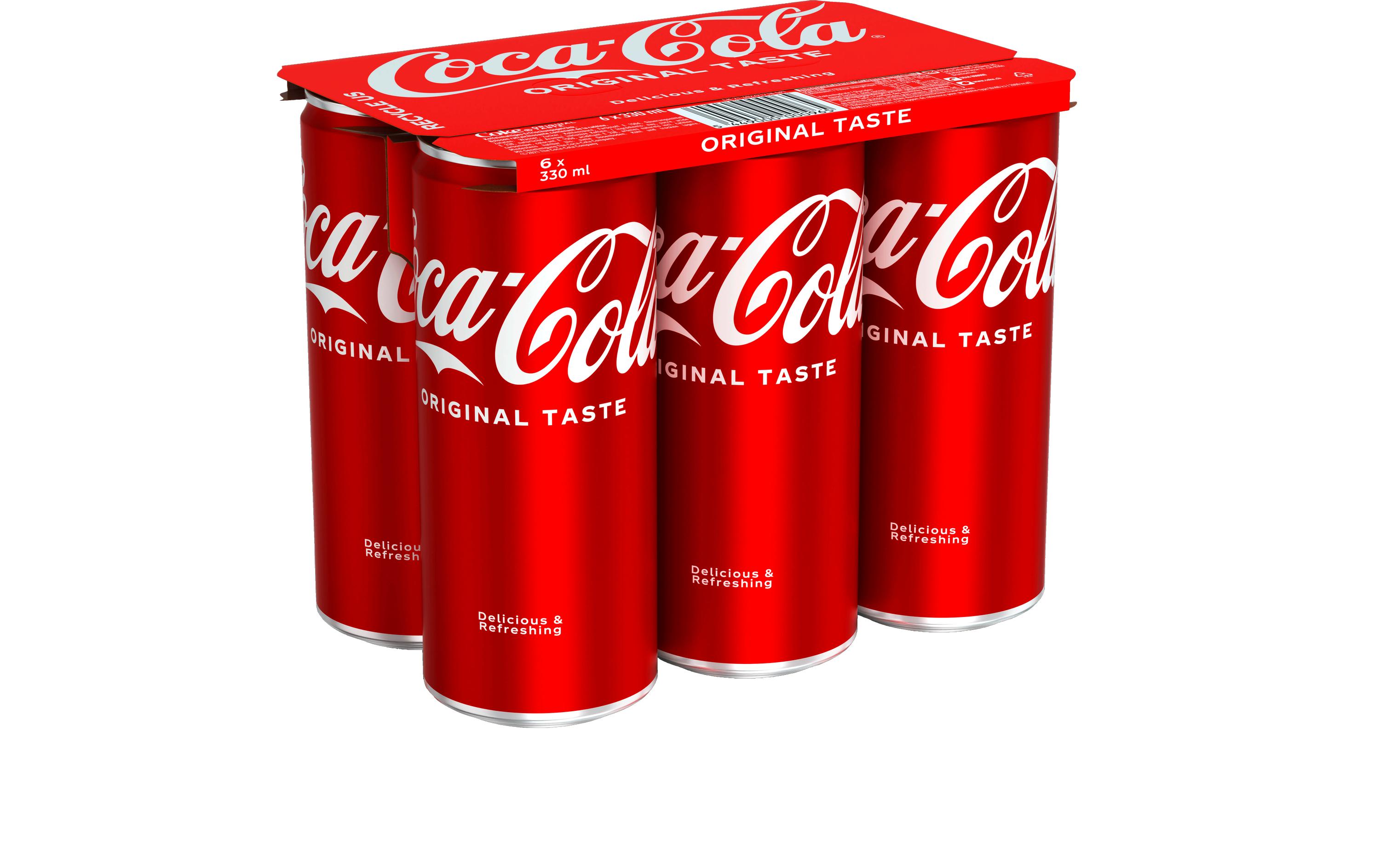 Soft-Drinks Coca-Cola 6 x 0.33 lPrickelndes Erfrischungsgetränk mit Koffein