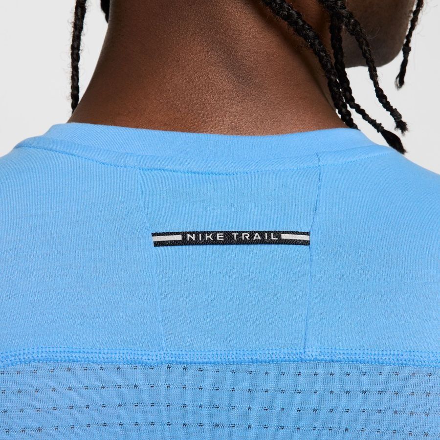 Nike T-shirt Running Dri-FIT ADV Solar Chase - Bleu/Noir