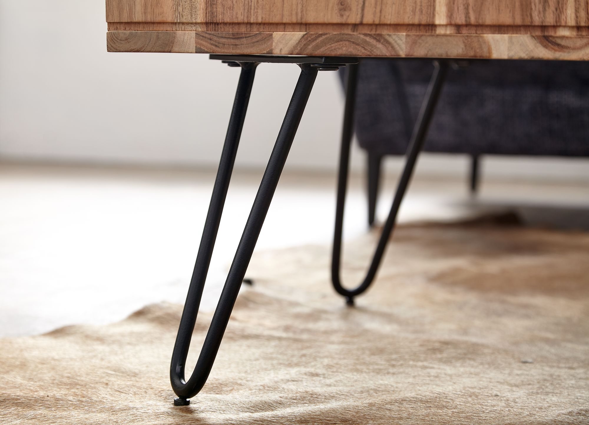 FineBuy Couchtisch 60x60x40 cm Massivholz Design Wohnzimmertisch Sofatisch