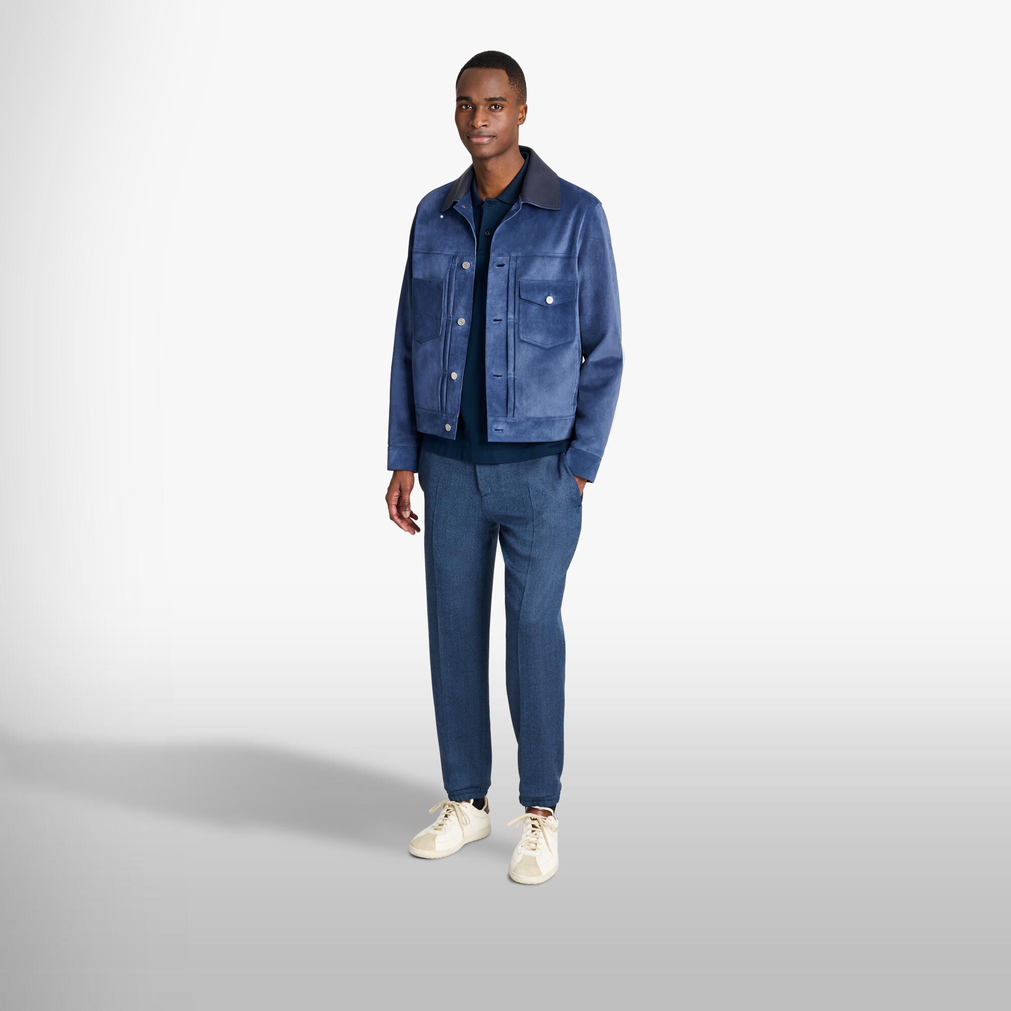 Polo Pique Manches Longues Avec Detail En Cuir