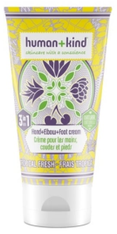 human+kind Hand- elleboog- en voetcrème Tropical Vegan 50ml