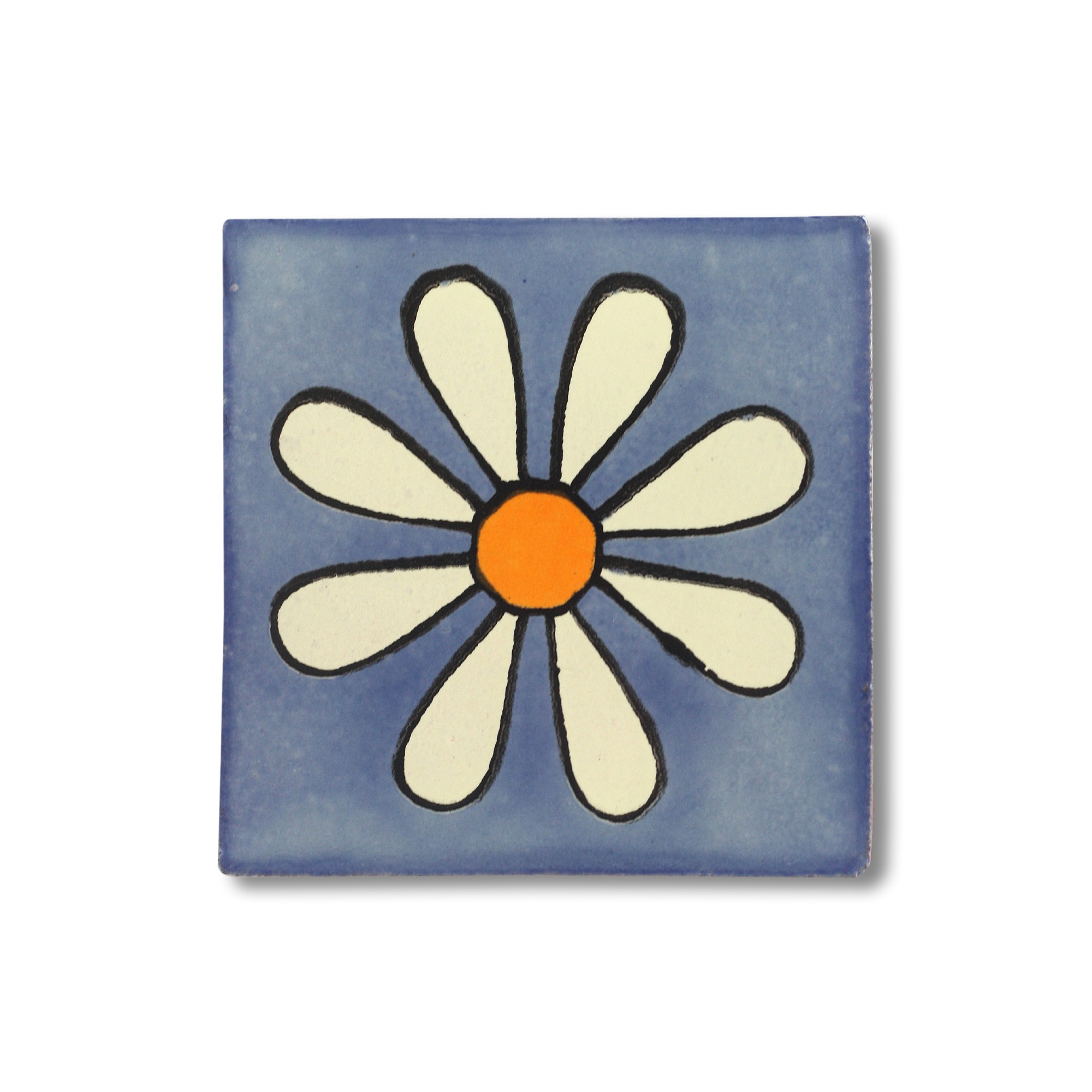 Kachel 'Margarita', blau, T 10 cm, B 10 cm, H 0,5 cm von fischer's lagerhaus