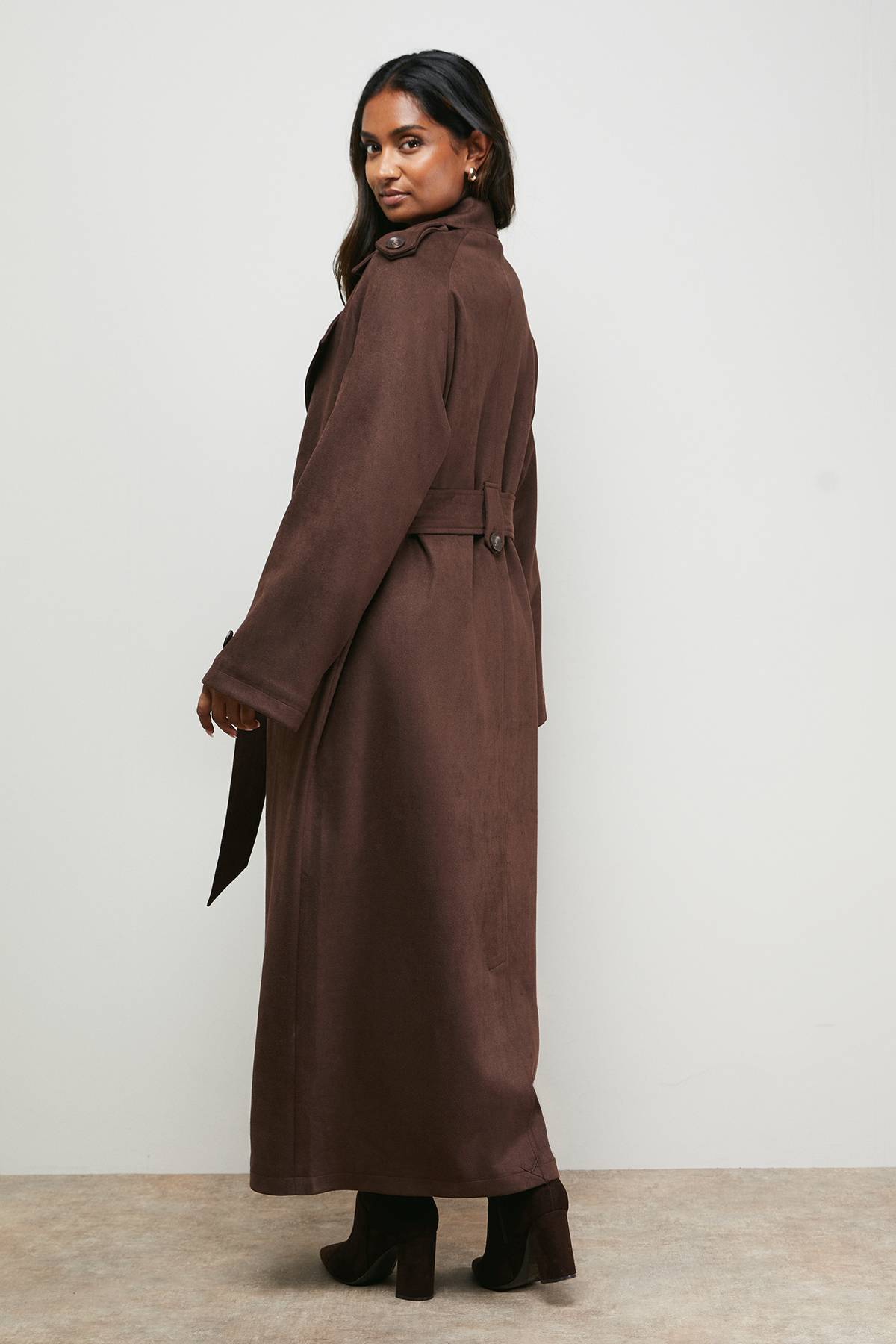 Oasis Manteau Ceinturé à Détail de Poignet