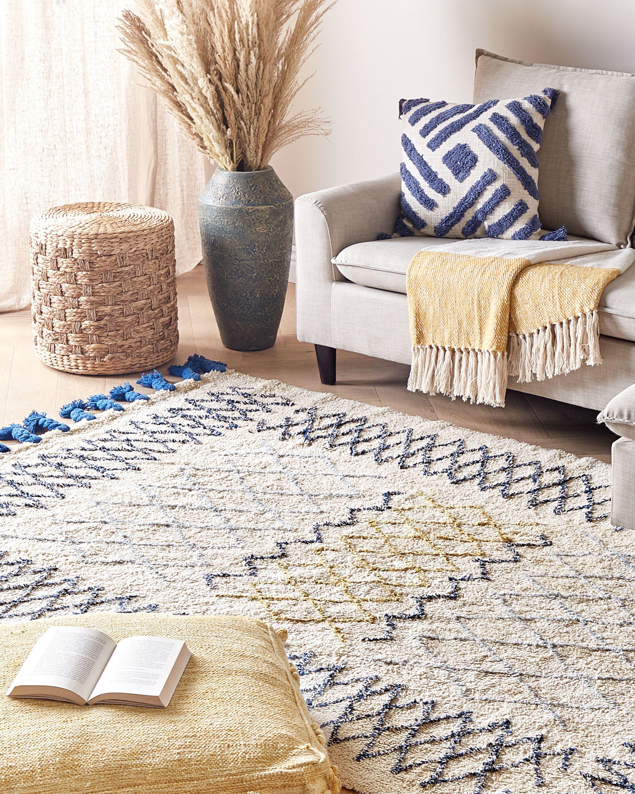 Vloerkleed ERZINCAN Beige 160 x 230 cm Katoen