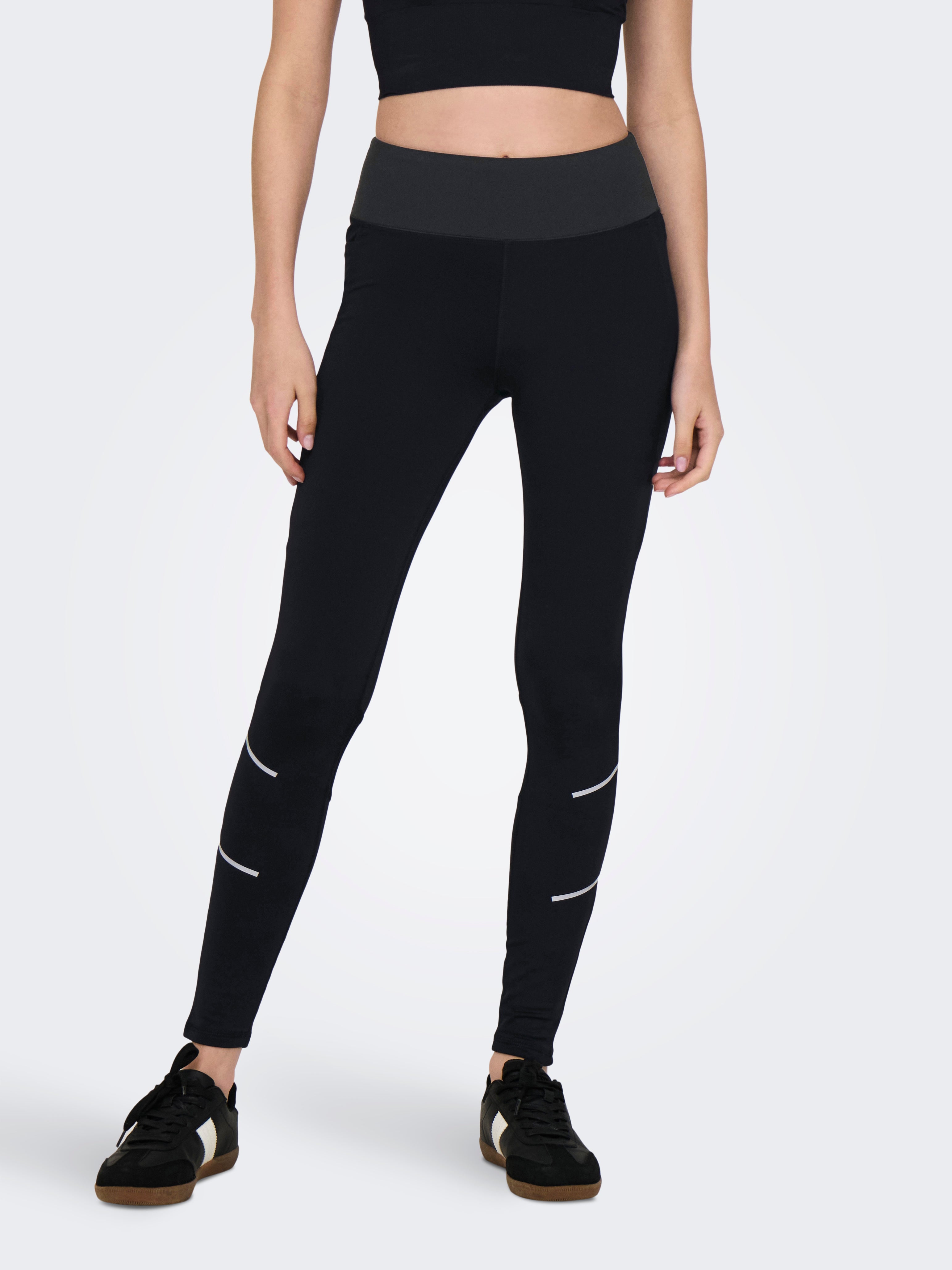ONPRYA-2-TRACK Hohe Taille Slim Fit Sportleggings Black