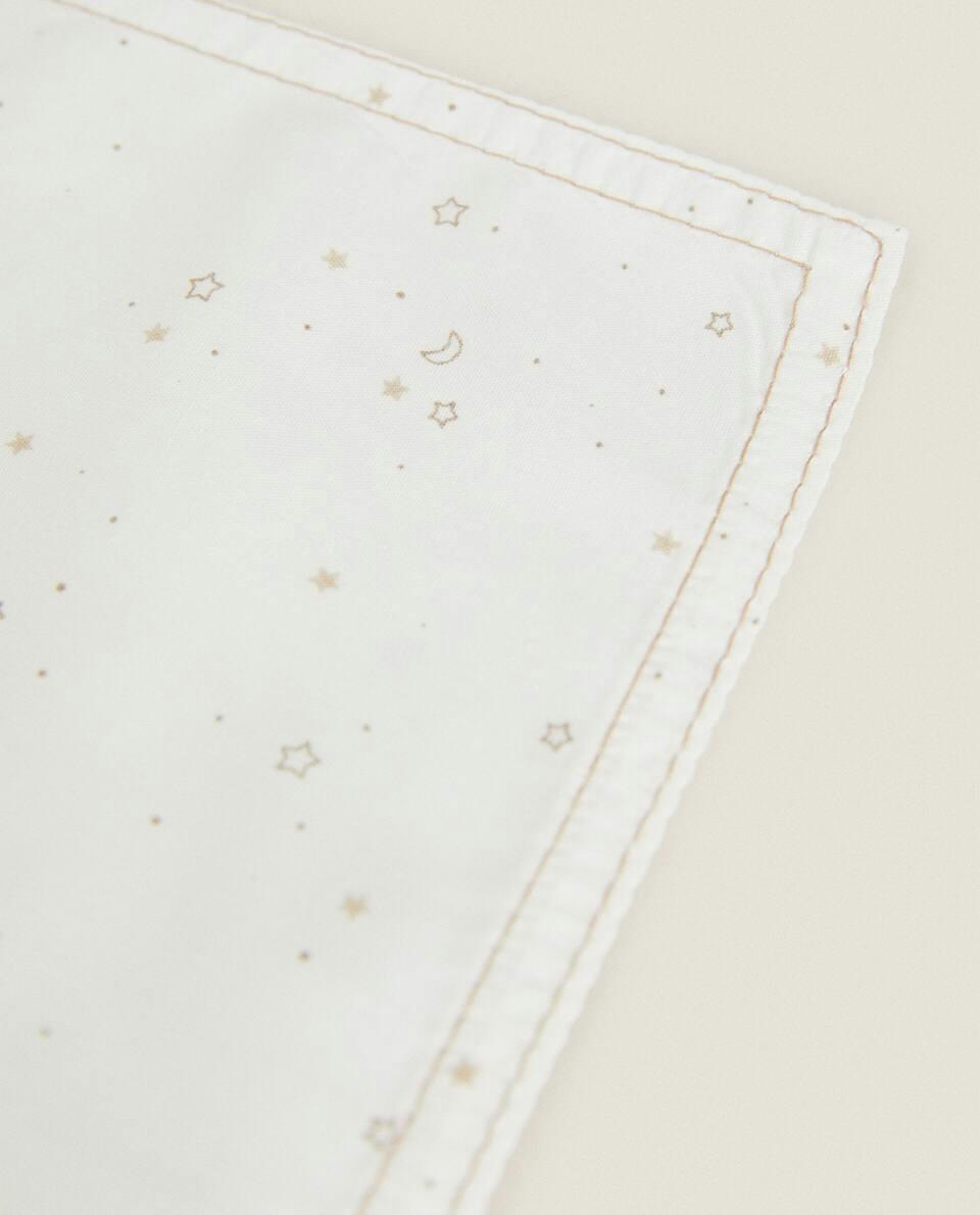 Conjunto de capa de edredom com estampa de luas e estrelas