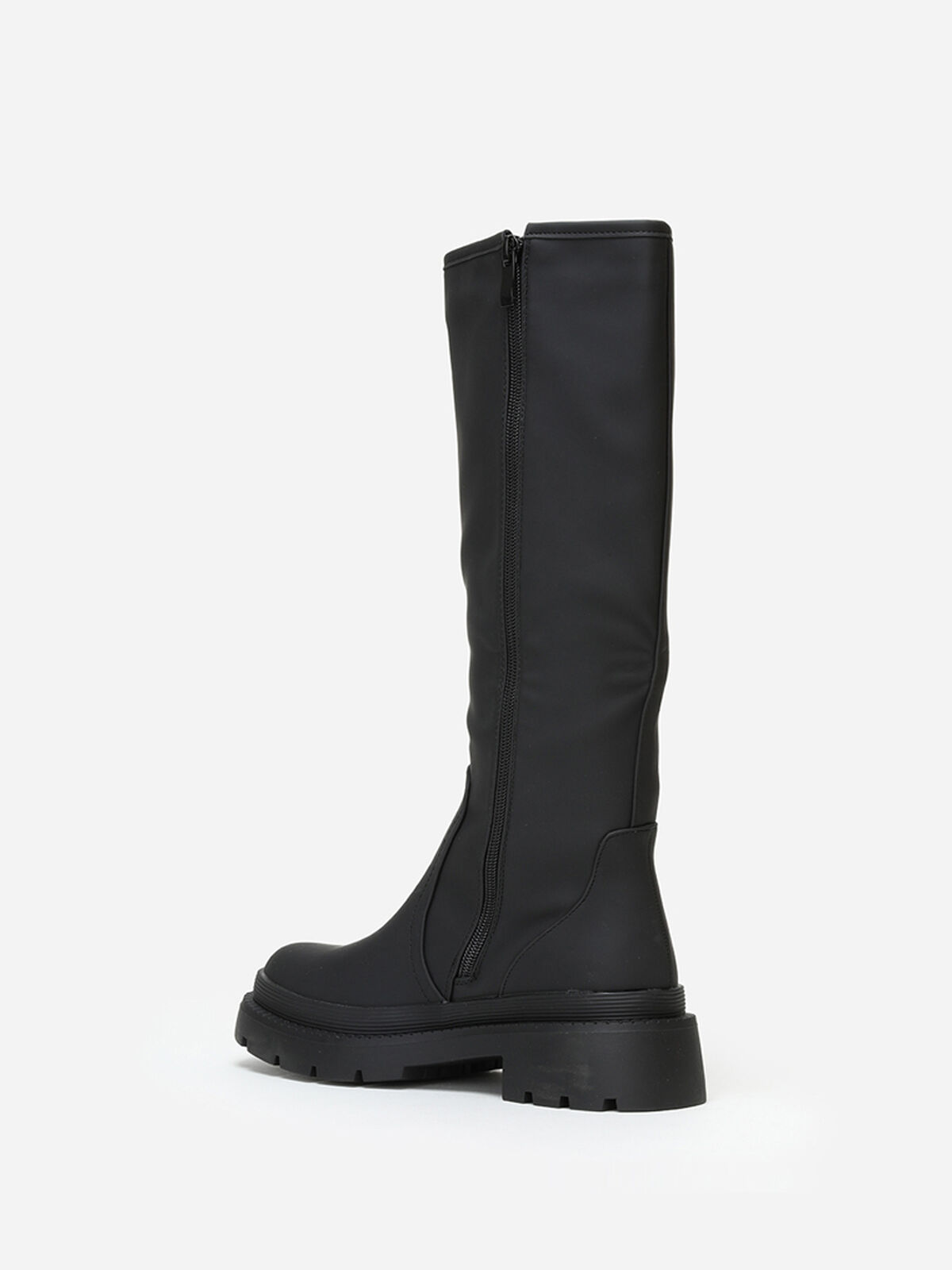 Bottes crantées effet mat- Noir