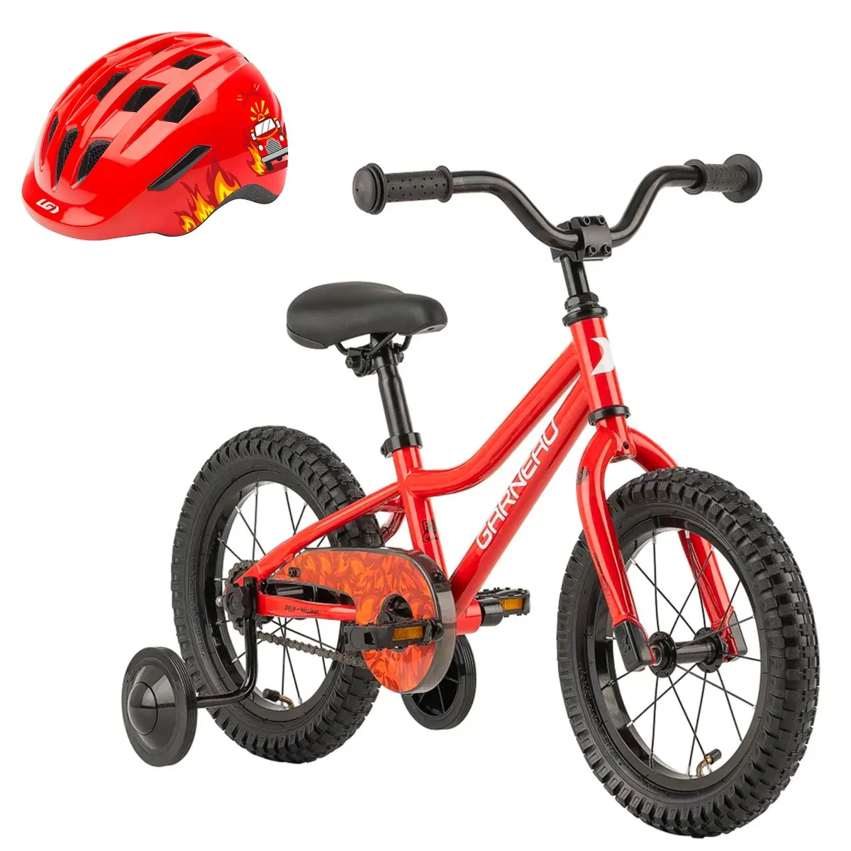 Louis Garneau Vélo F-14 + Casque 46-51cm - Rouge Pompier