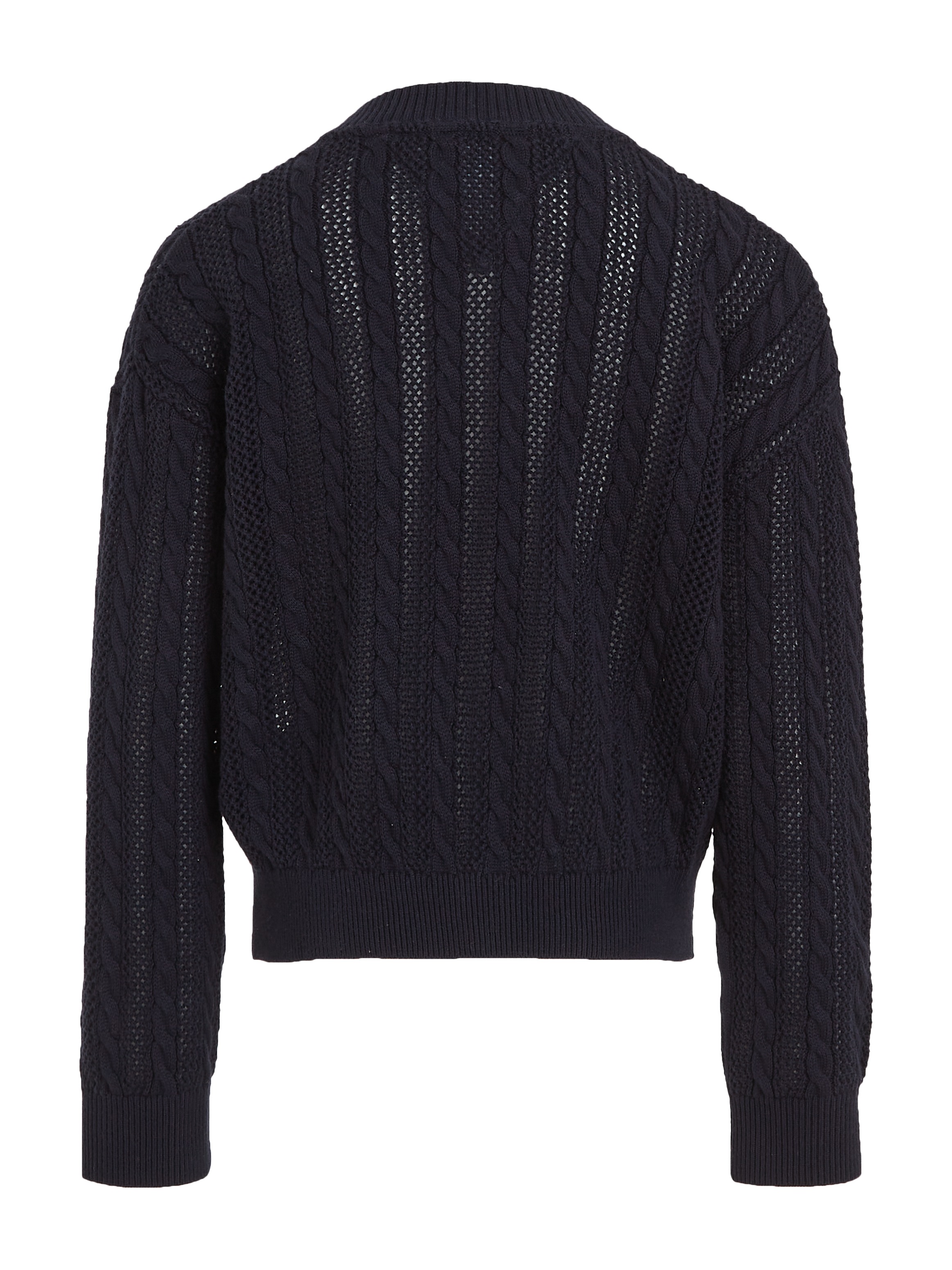 Tommy Hilfiger Strickjacke »ESSENTIAL CABLE REGULAR CARDIGAN« Kinder bis 16 Jahre mit Logostickerei