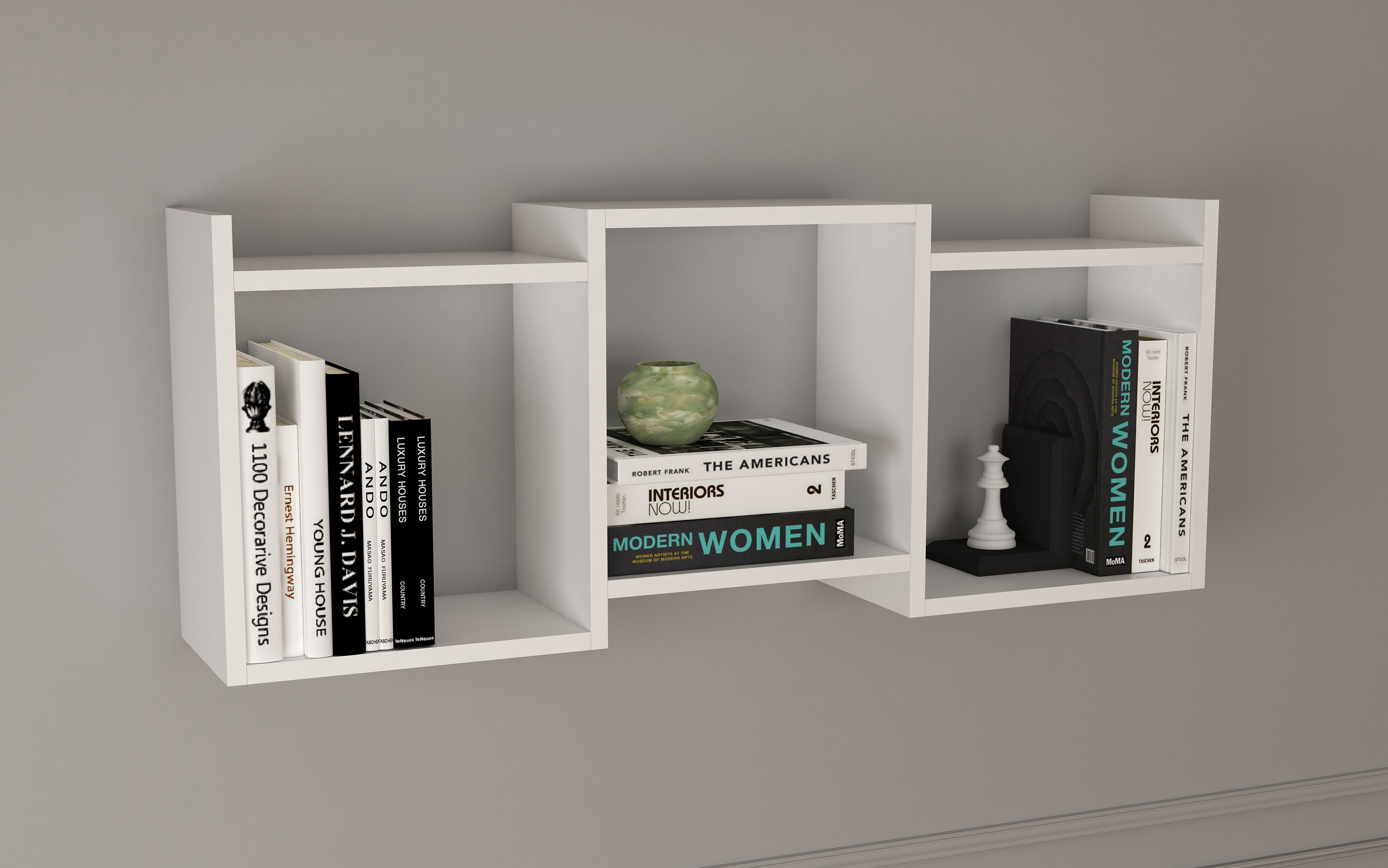VCM Holz Wandregal Hängeregal Regal Bücherregal Wandboard Deko Board Trilas