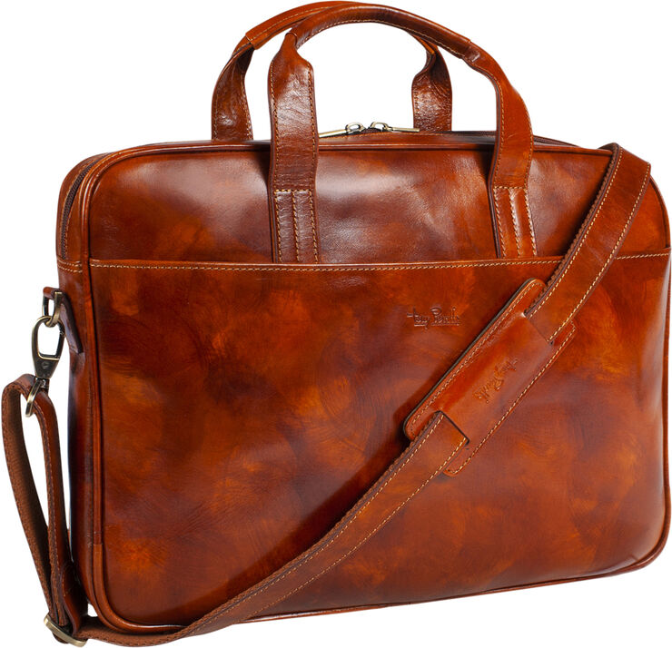 Tony Perotti 1 compartment Laptop bag van Gogh Cognac