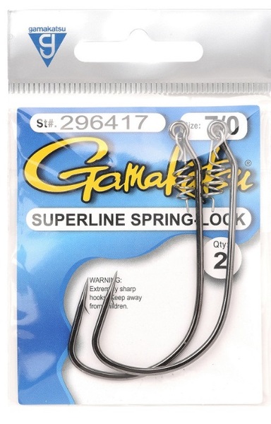 Hameçon Gamakatsu Superline Spring Lock 7/0 (2 pièces)