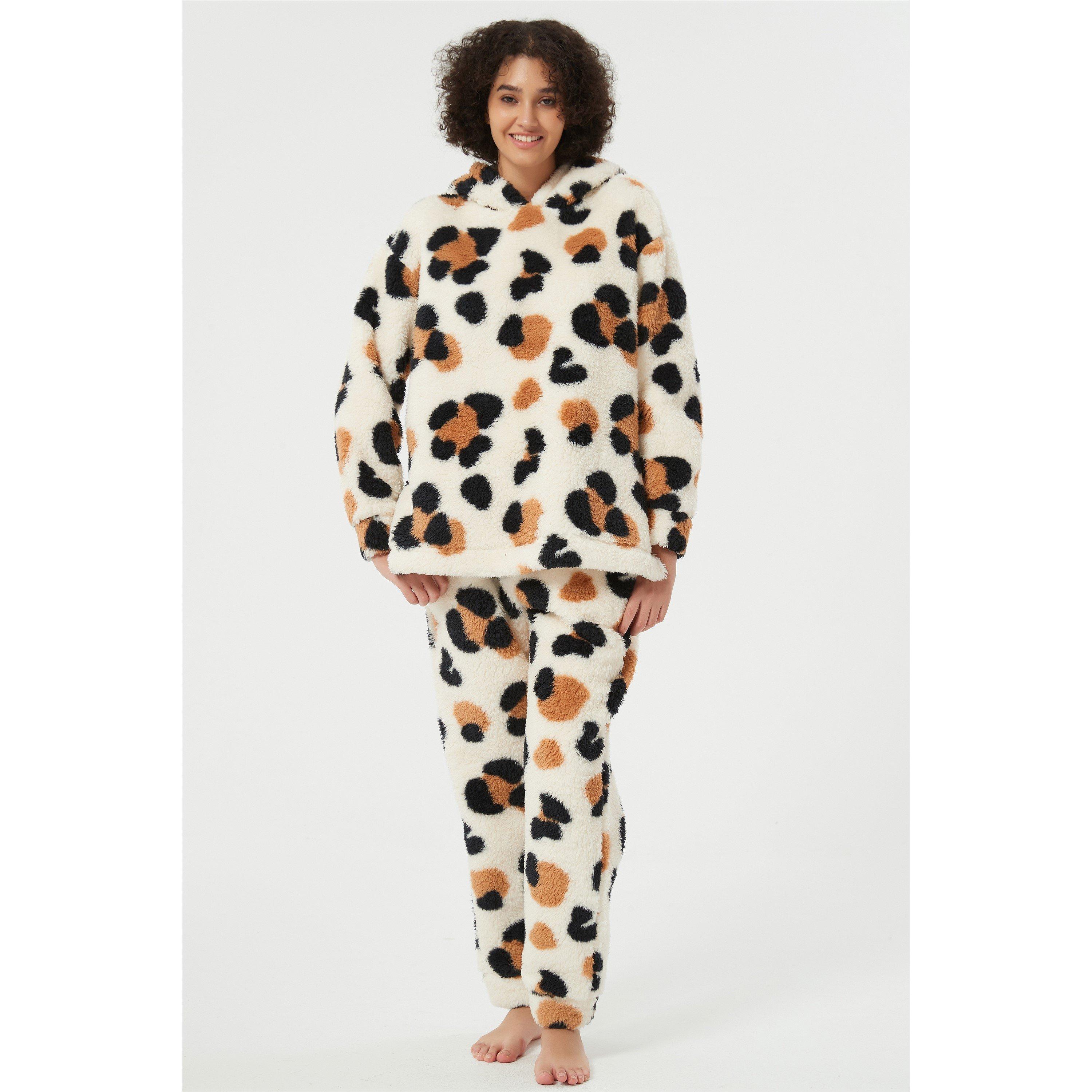 Linea Ladies Leopard Borg Twosie