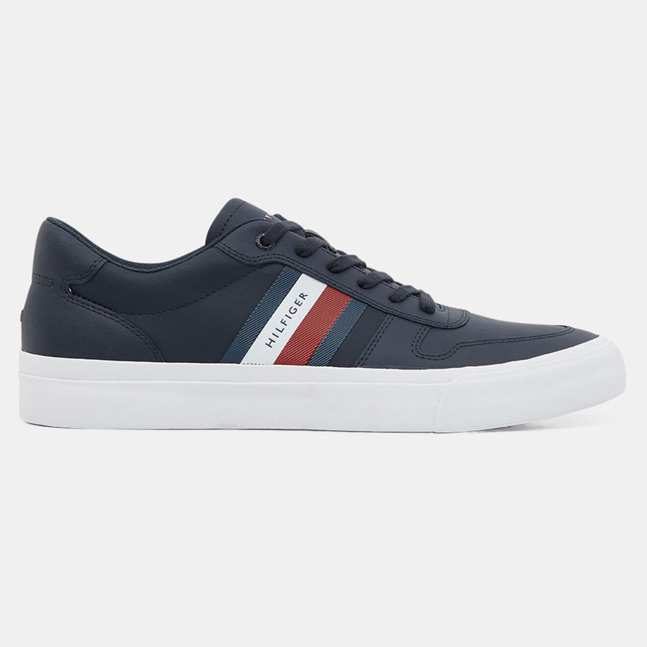 Tommy Hilfiger Baskets en Cuir Rayures bleu marine