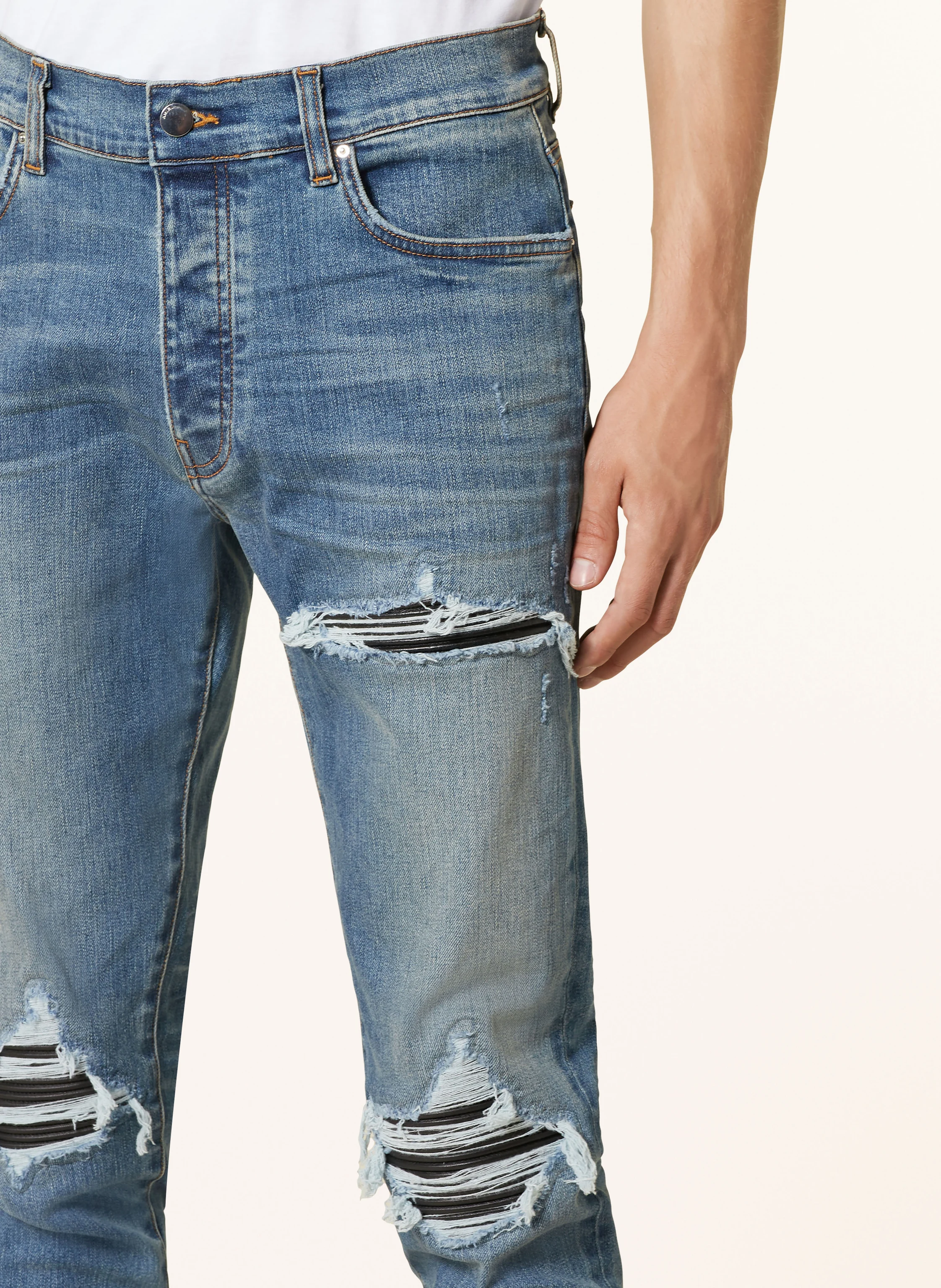 AMIRI Destroyed Jeans MX1 PLAID Skinny Fit