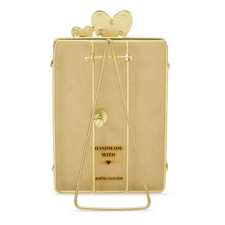 Doing Goods Cadre photo Pyar Heart en laiton | Gold