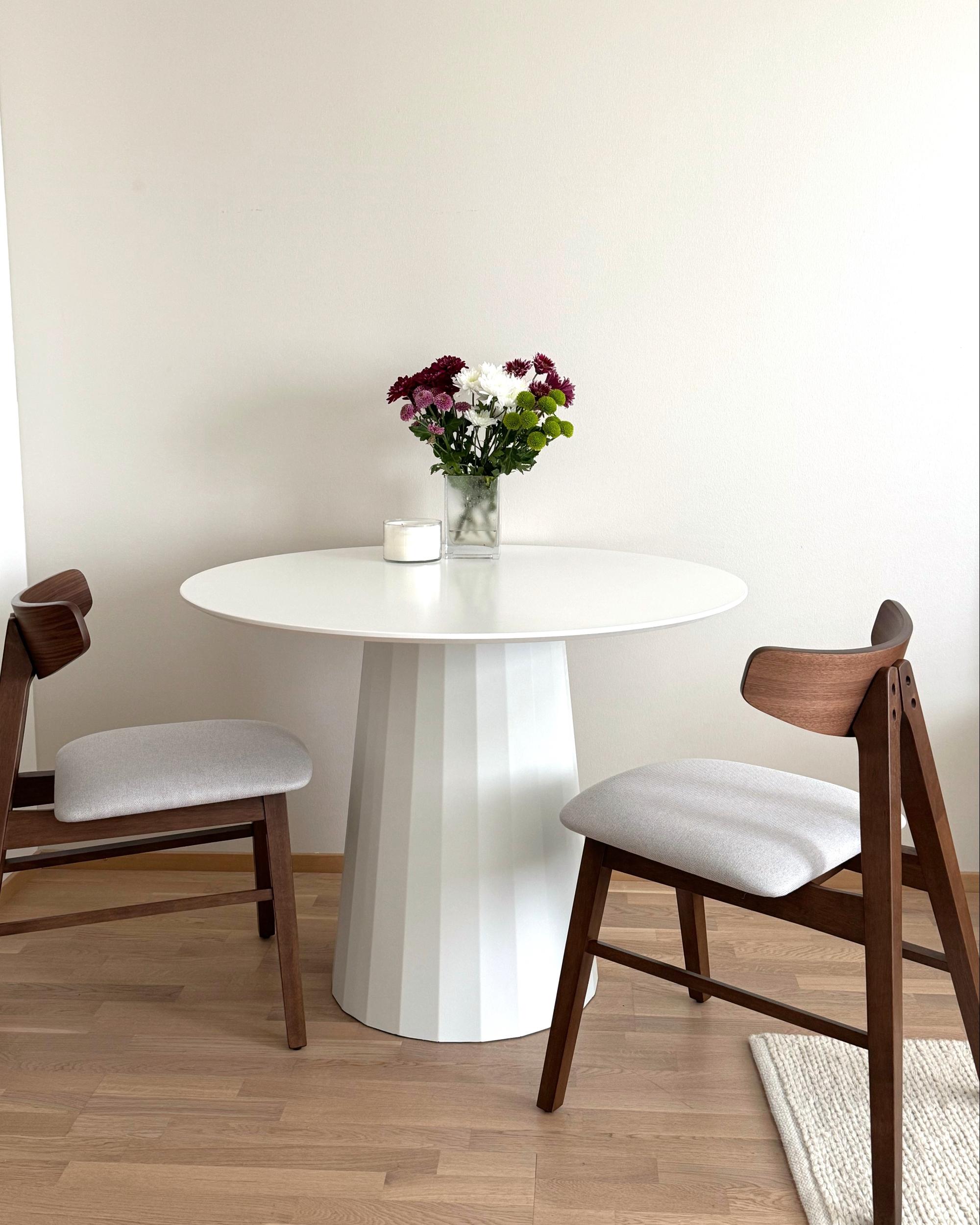 Set van 2 eetkamerstoelen LACOTA Hout Donkerbruin/grijs