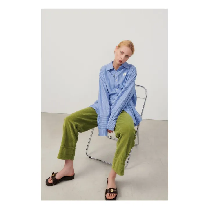 American Vintage Pantalon Velours Côtelé Padow | Vert