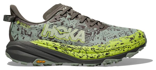 Chaussures Trail Hoka Speedgoat 6 GTX Gris/Vert Homme